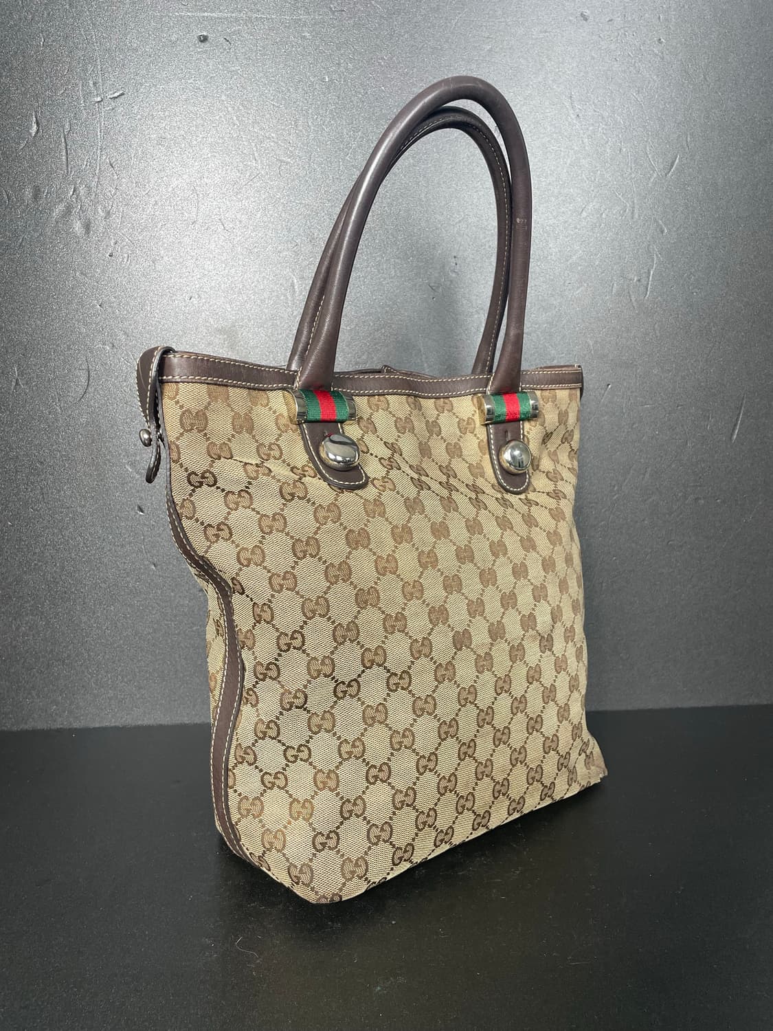 GUCCI 구찌 삼선 자카드 토트백 상품이미지2