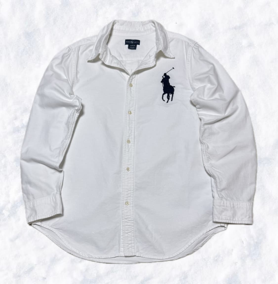 폴로 랄프로렌 빅포니 화이트 네이비 셔츠 상품이미지2