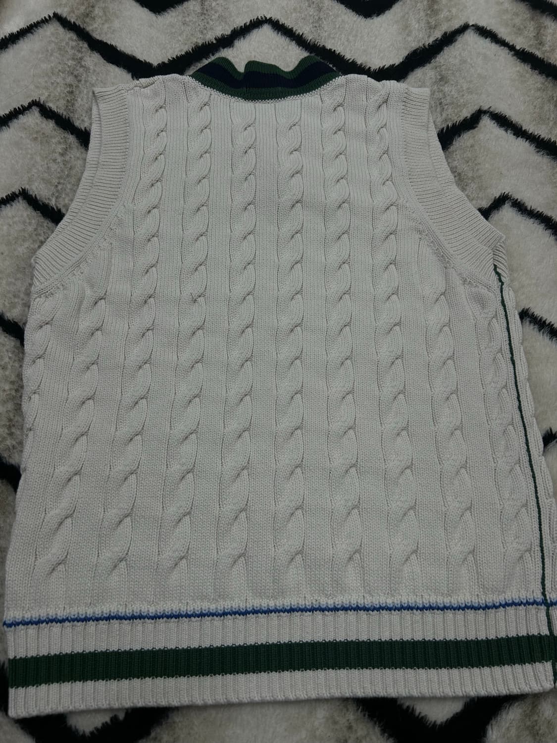 [M]라코스테 케이블 니트 베스트/아이보리 상품이미지4