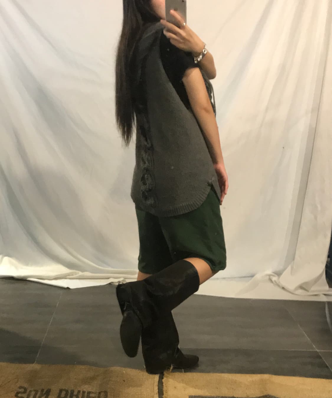 damage knit hoodie vest  상품이미지1