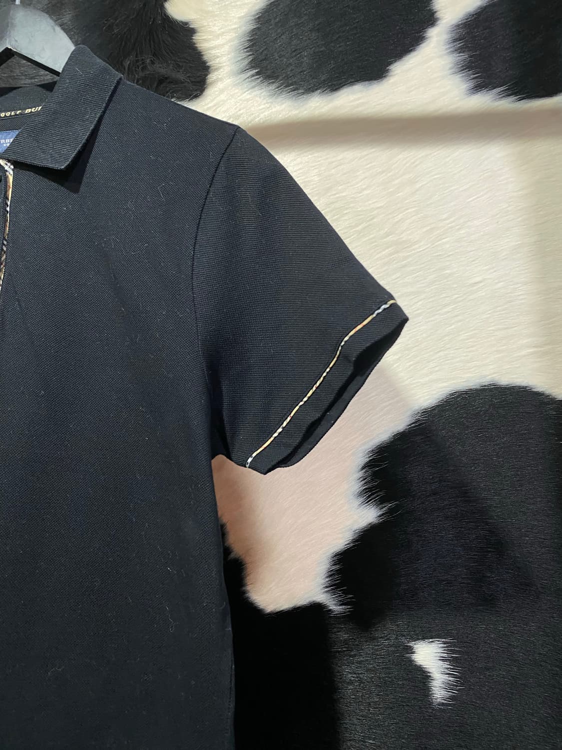 Burberry golf 체크라인 디테일 반팔티셔츠 상품이미지4