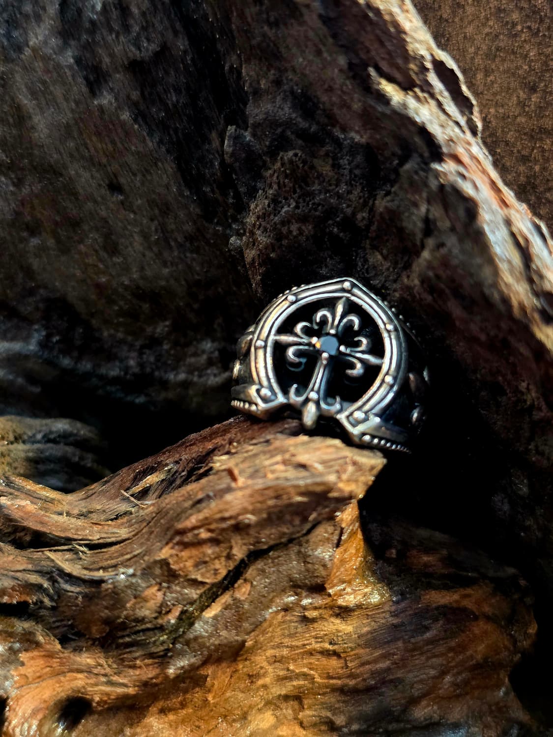 3cross silver925 cross horseshoe ring 상품이미지1