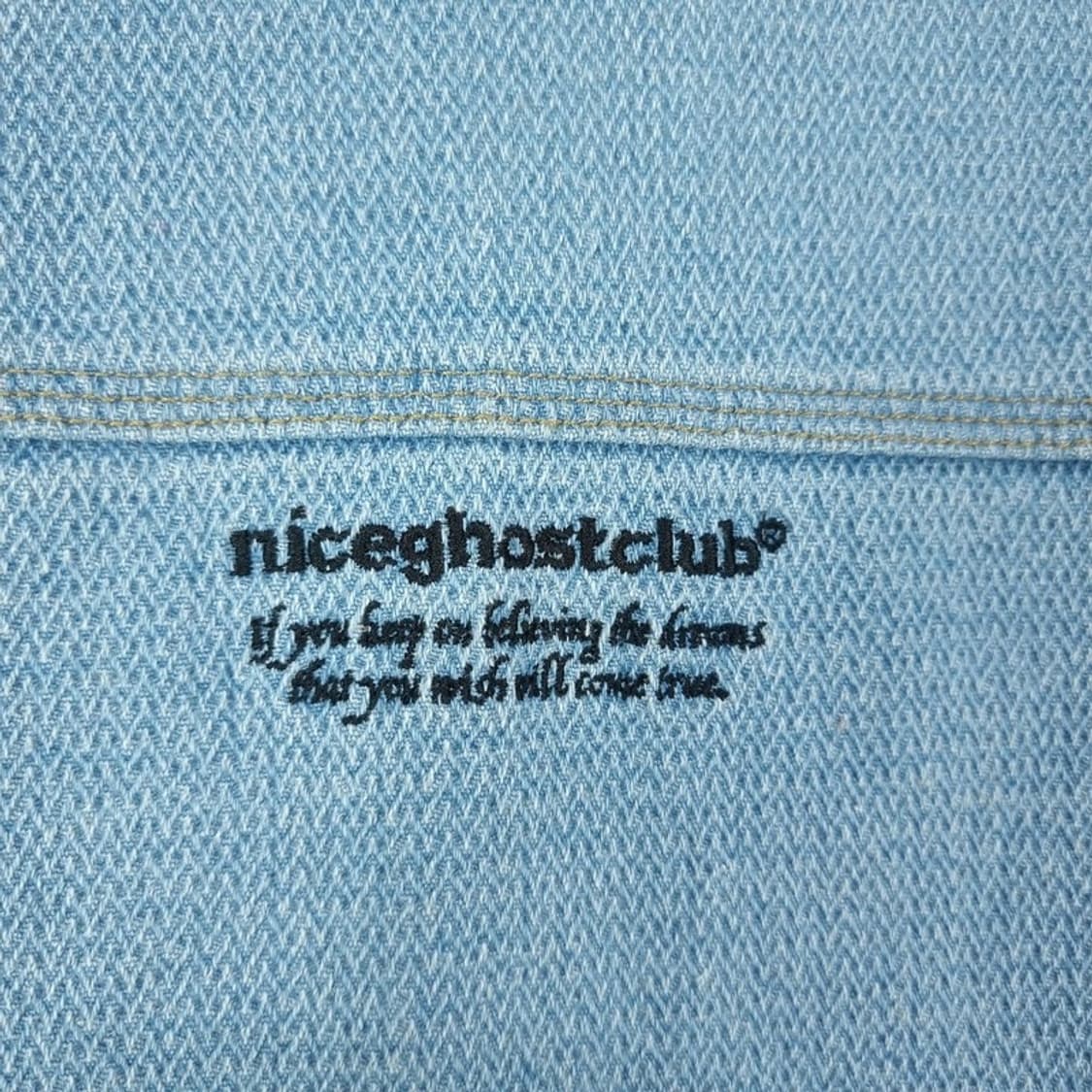 [나이스고스트클럽] 오버사이즈 자수 데님 셔츠 M18682 상품이미지6