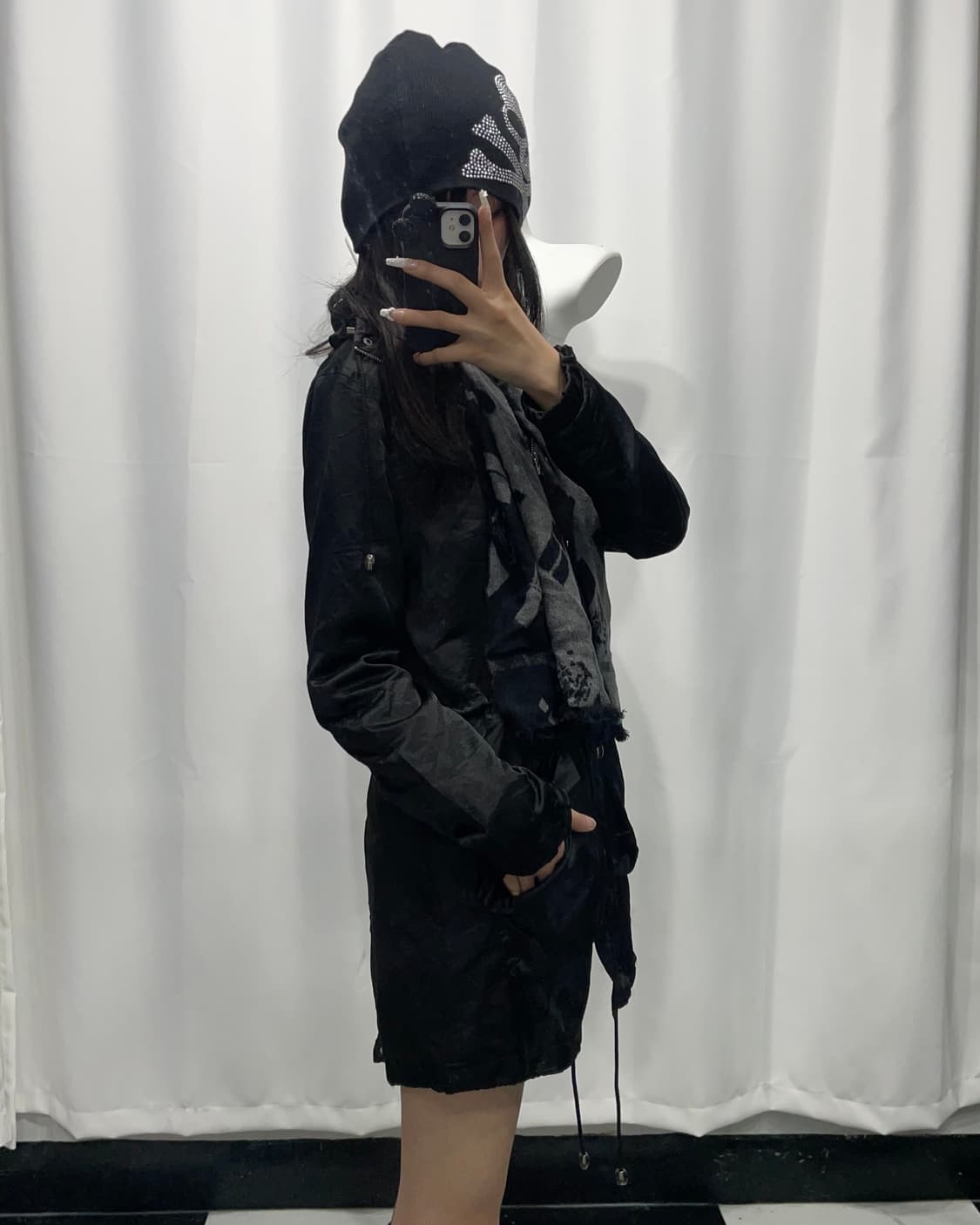 🎸블랙 글로시 롱 자켓🎸 상품이미지2