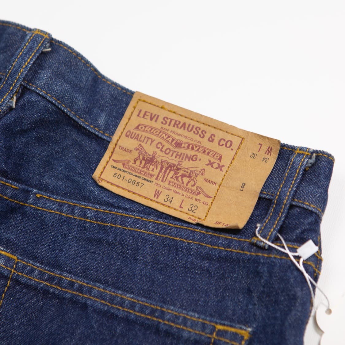 90s 리바이스 501-0657 스트레이트 핏 데님 팬츠 USA made 상품이미지4