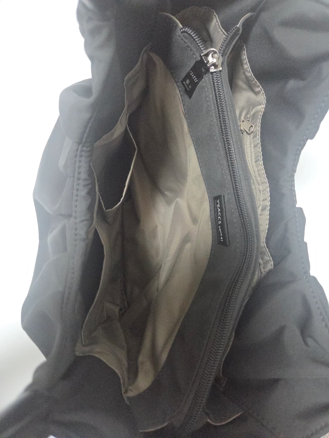 Yohji Yamamoto 요지야마모토 나일론 셔링 숄더백 토트백 차콜 상품이미지4