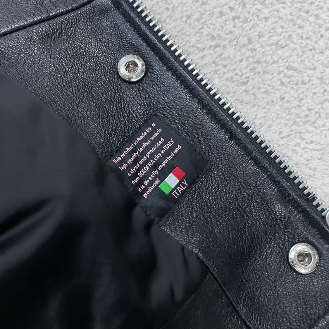 마뗑킴 Matin kim 램스킨 라이더 자켓 블랙 상품이미지4