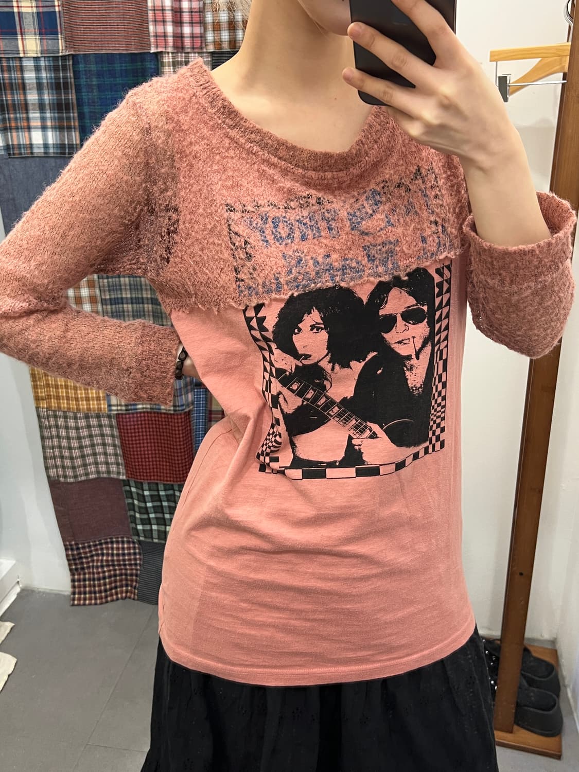 히스테릭글래머 핑크 니트 히스걸 롱 슬리브 상품이미지4