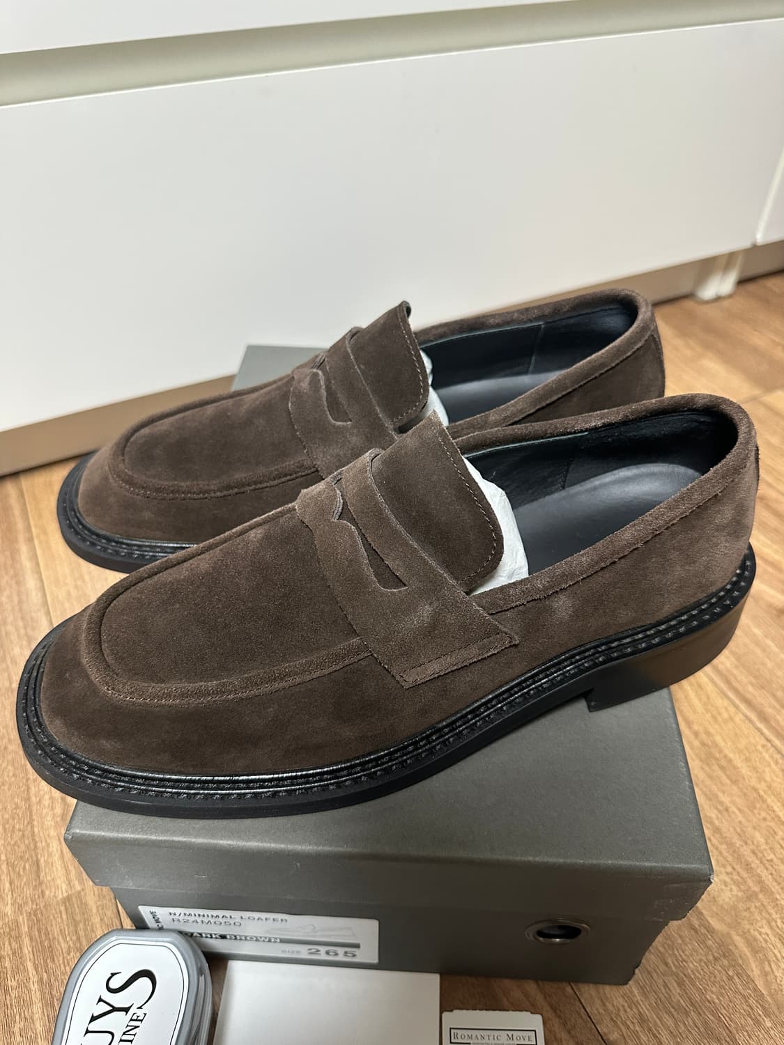 [265] 로맨틱무브 뉴 미니멀 로퍼 리얼브라운 스웨이드 상품이미지4