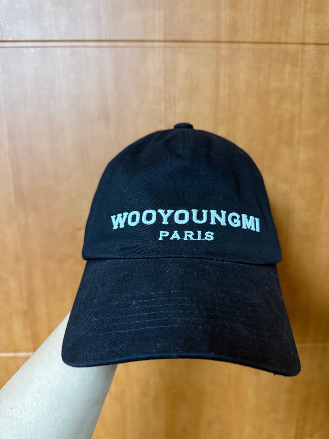 우영미 자수 볼캡 블랙 상품이미지2