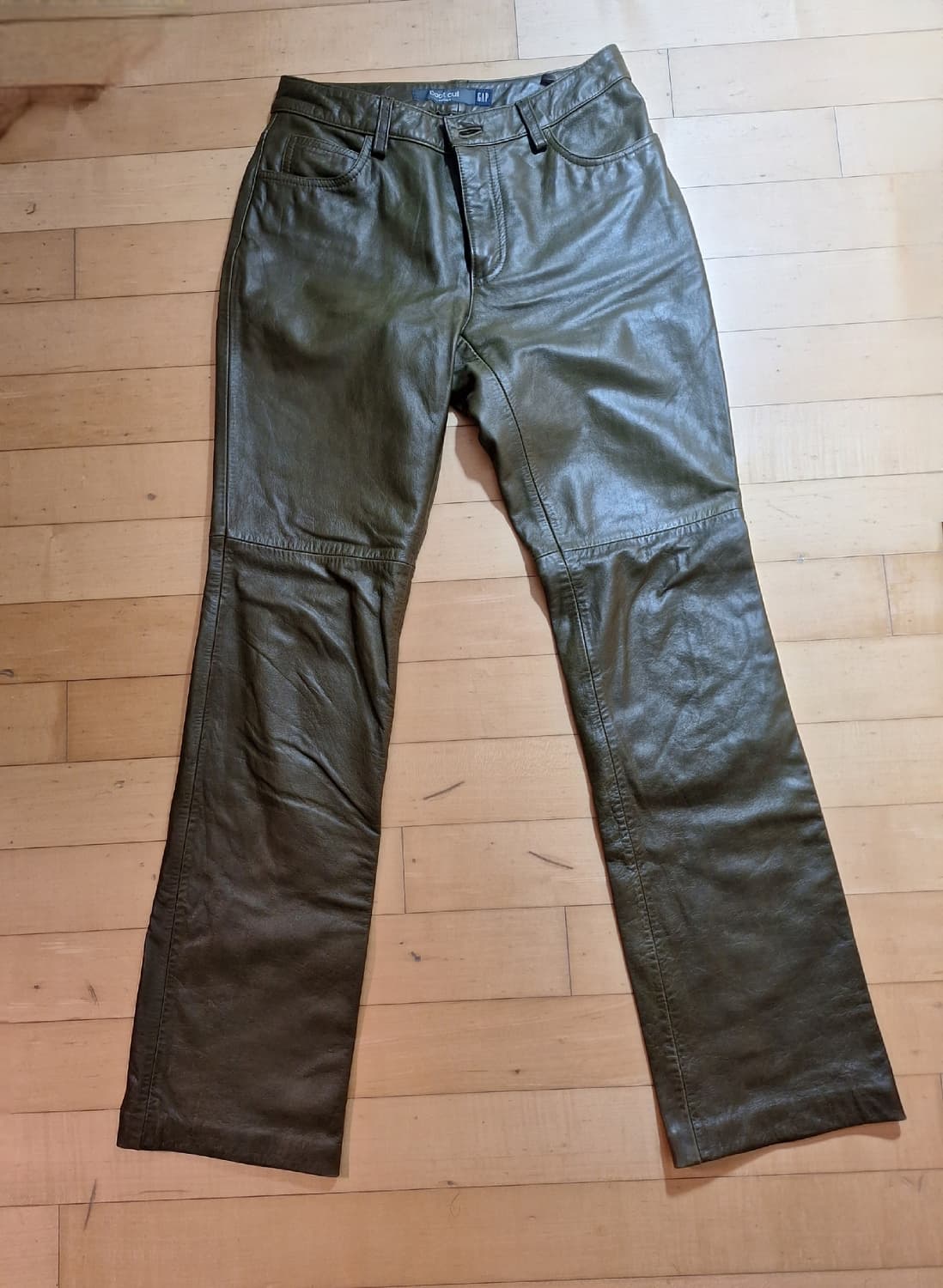 (칸예 착용)gap 부츠컷 레더팬츠 올드갭 가죽팬츠 상품이미지2