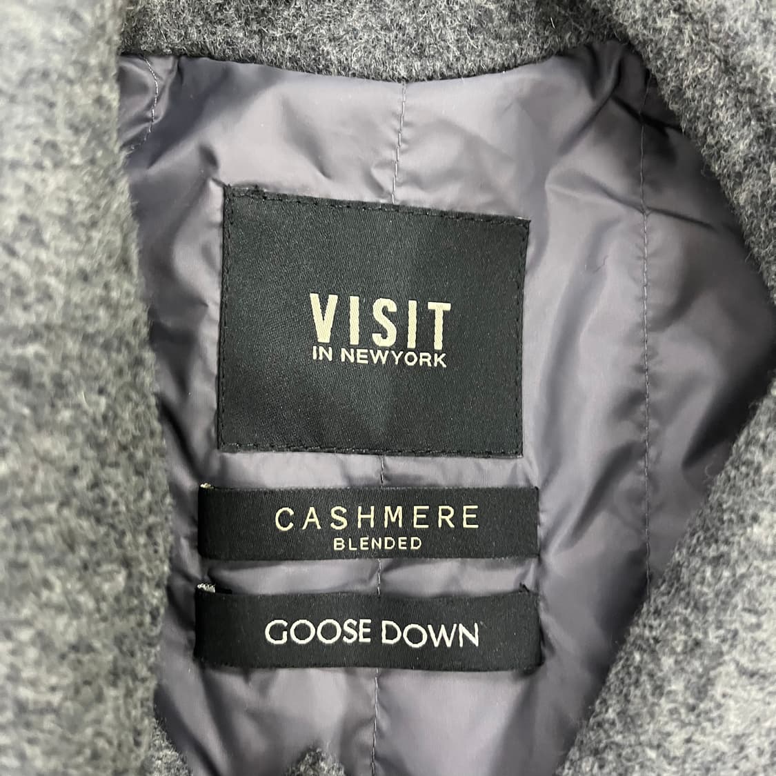 55 비지트인뉴욕 구스다운 캐시미어 코트 0213M 상품이미지2