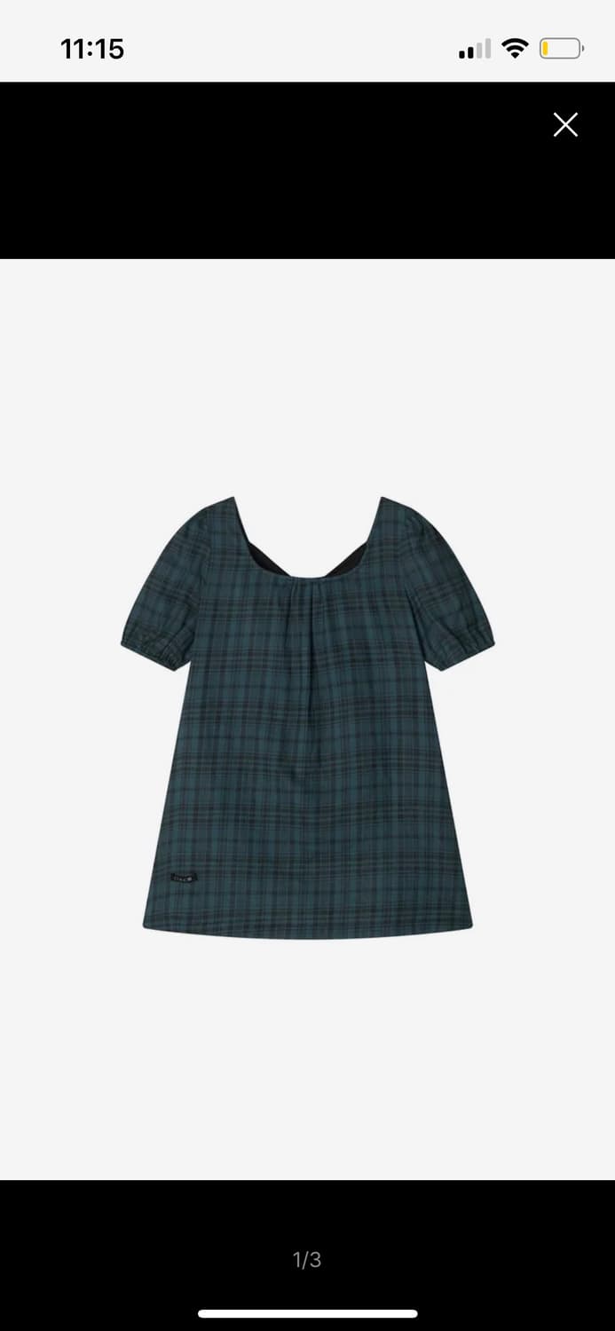 콜로신스 체크 타이 블라우스 상품이미지3