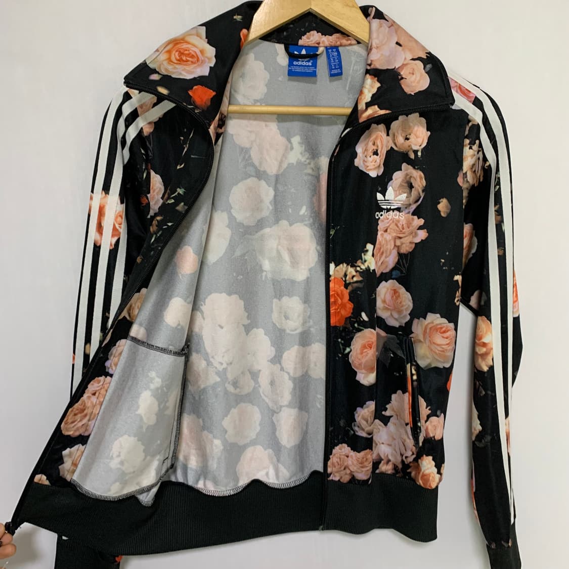 아디다스 플라워 패턴 파이어버드 트랙탑 져지 36 사이즈 빈티지 상품이미지5