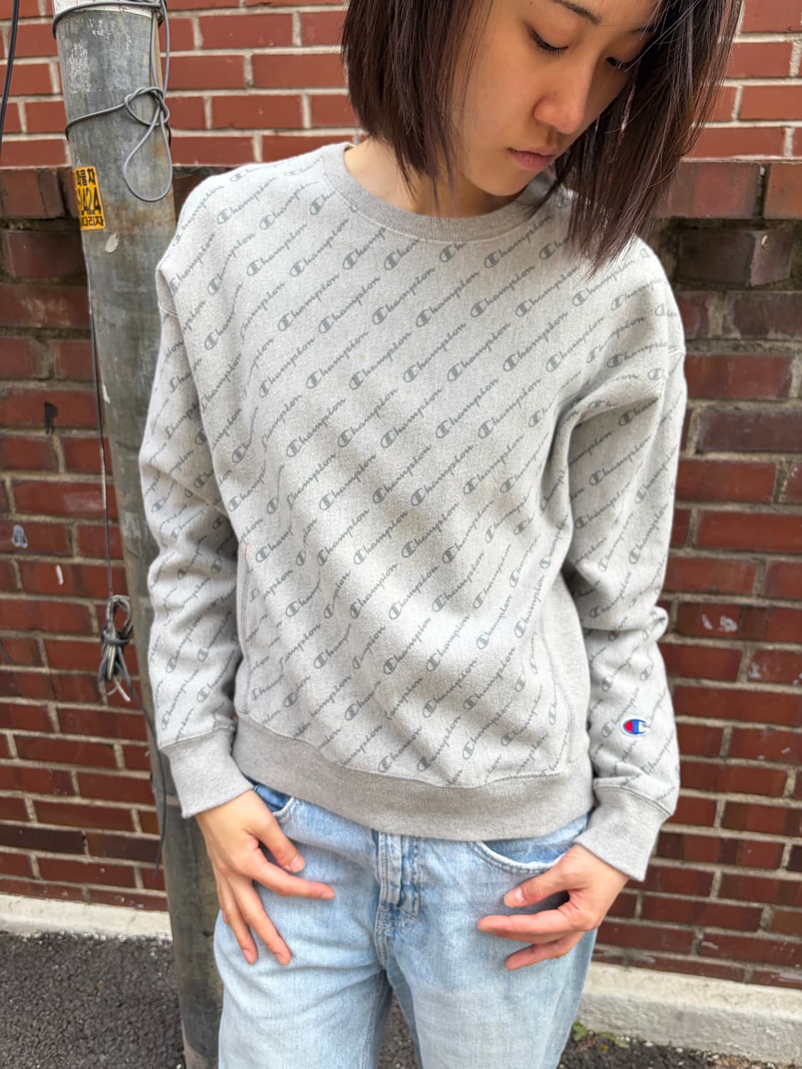 Champion 올오버 로고 리버스 위브 M 상품이미지1