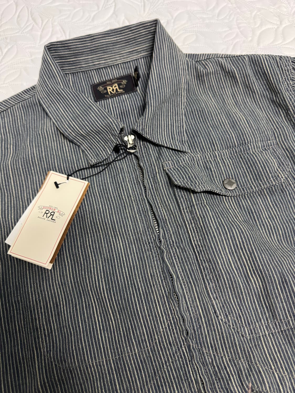 더블알엘 / 스트라이프 코튼 린넨자켓 / M 상품이미지1