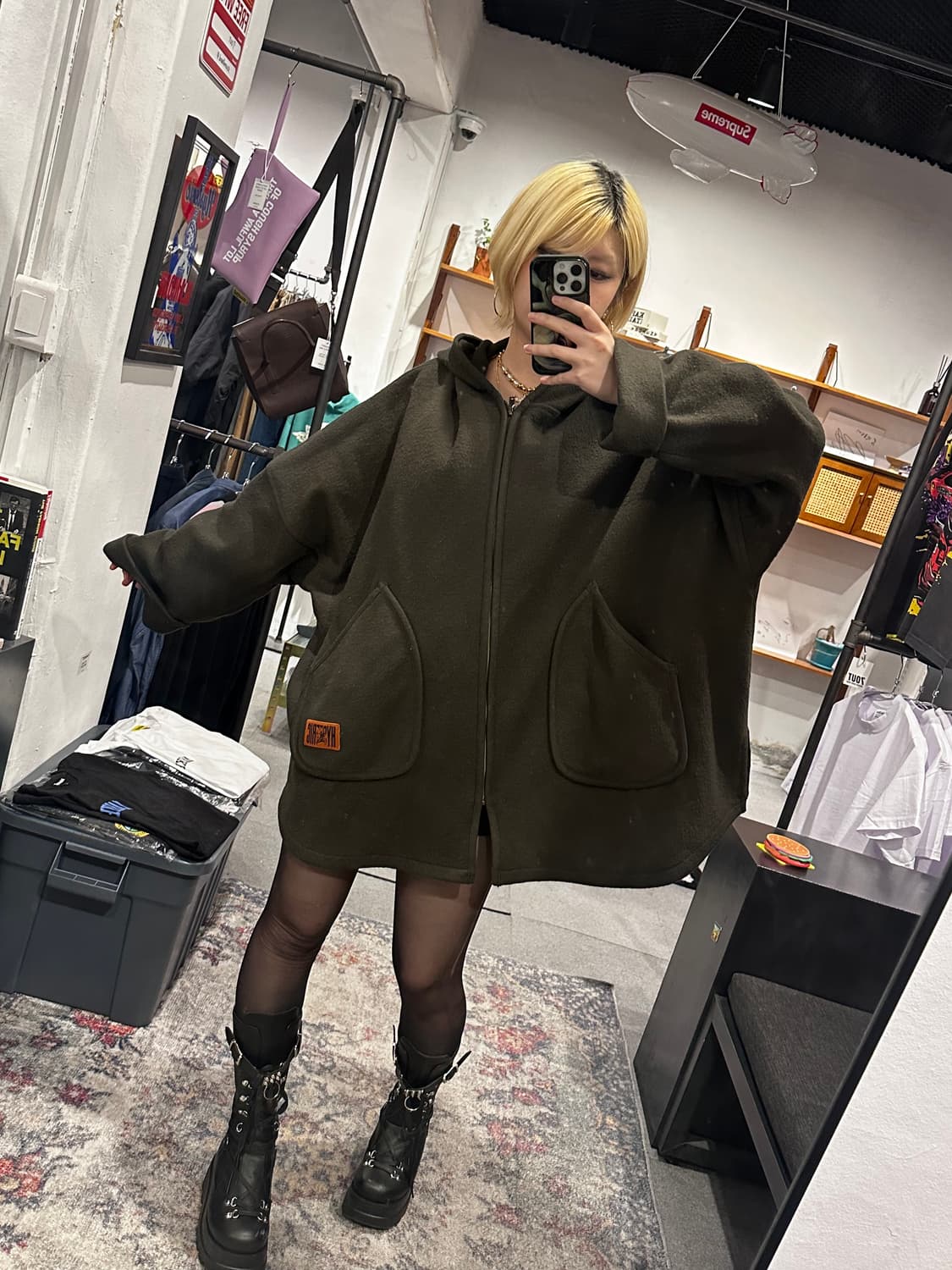 HYSTERIC GLAMOUR Demon Hooded Coat 상품이미지4