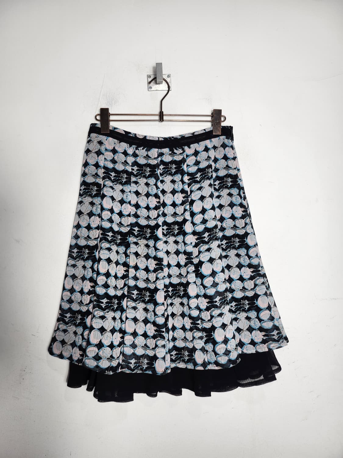 Rhynnel 레이어드 플리츠 미디 스커트 상품이미지1