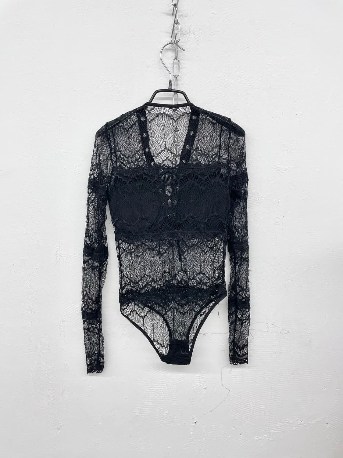 블랙 고딕 레이스 바디수트 상품이미지6