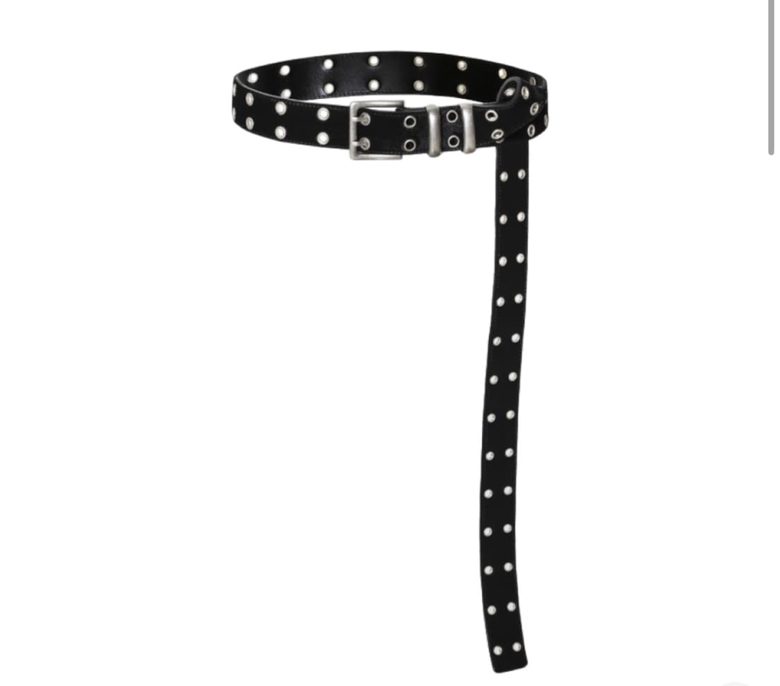 카미엔 x MJD 더블 홀 벨트 블랙 셔링 카프스킨 상품이미지1