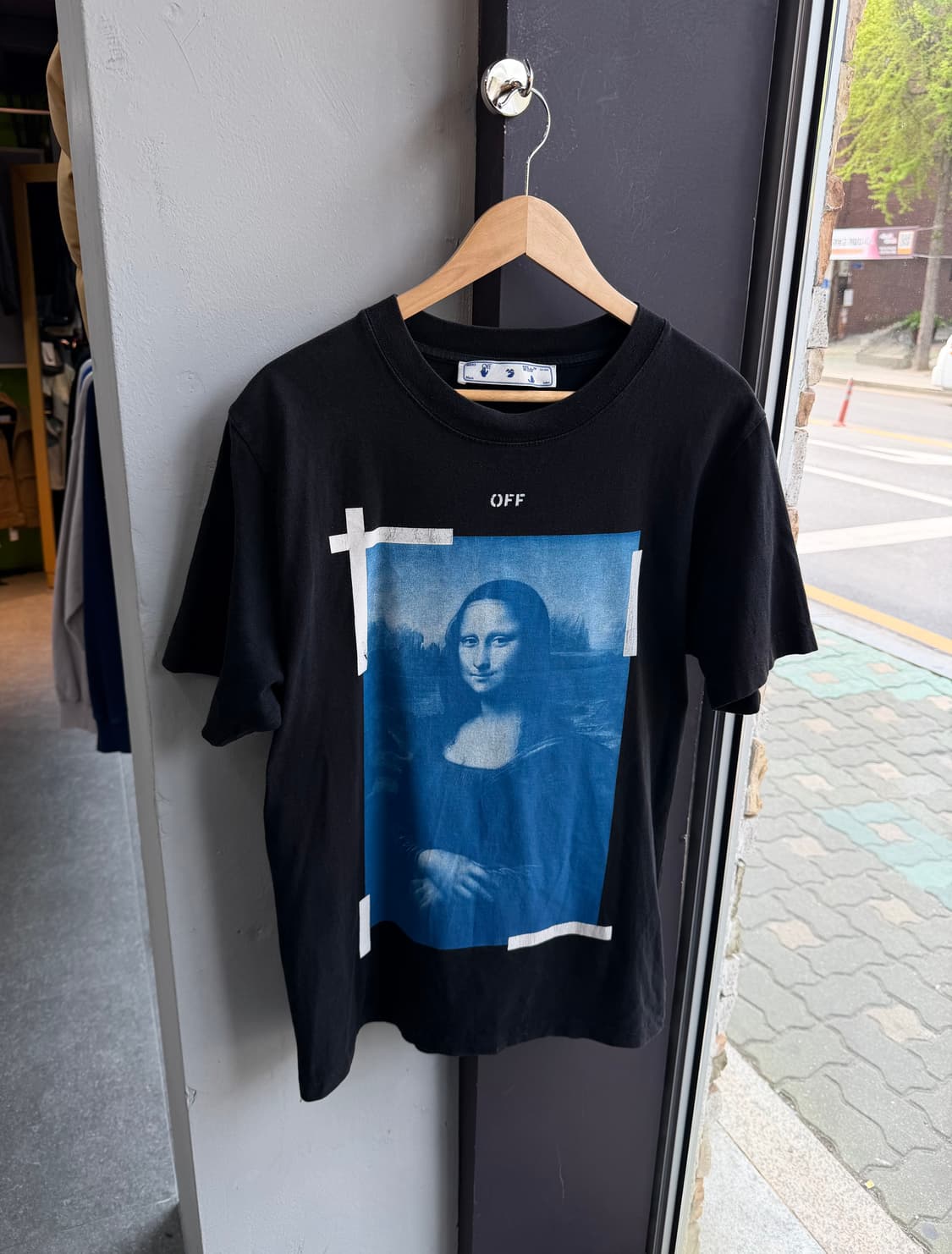 L/ 오프화이트 빈티지 모나리자 라운드 반팔 상품이미지2