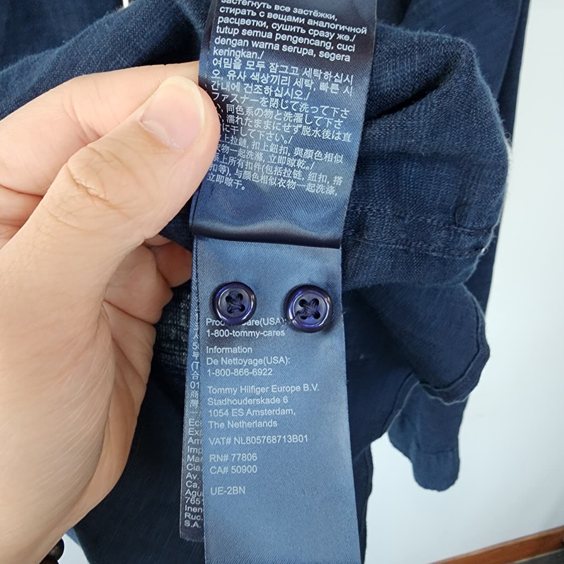 타미힐피거 긴팔 셔츠 네이비 상품이미지7