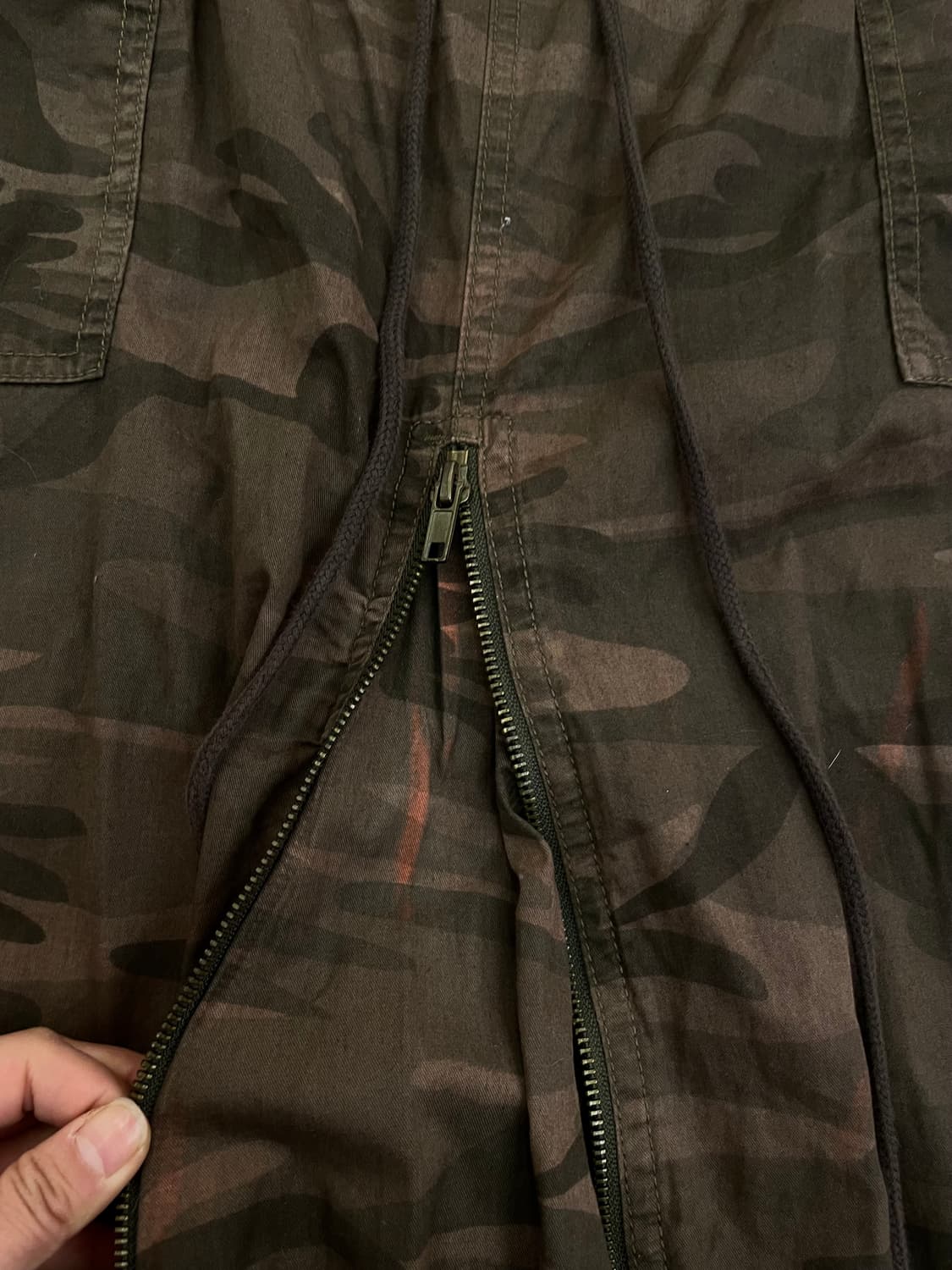 카모 지퍼 롱스커트 상품이미지4