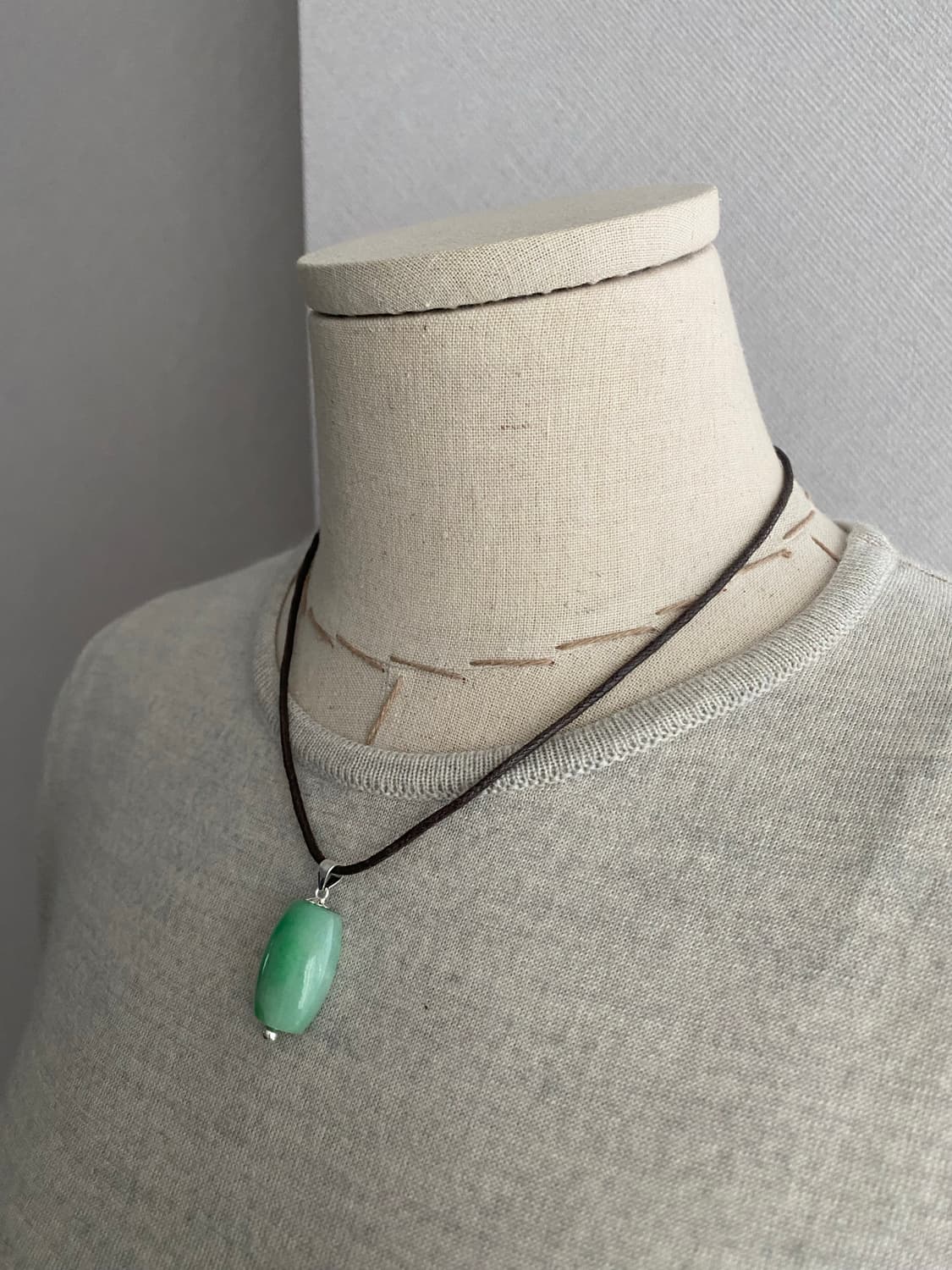 천연 비취 펜던트 실버 목걸이(925) 상품이미지9