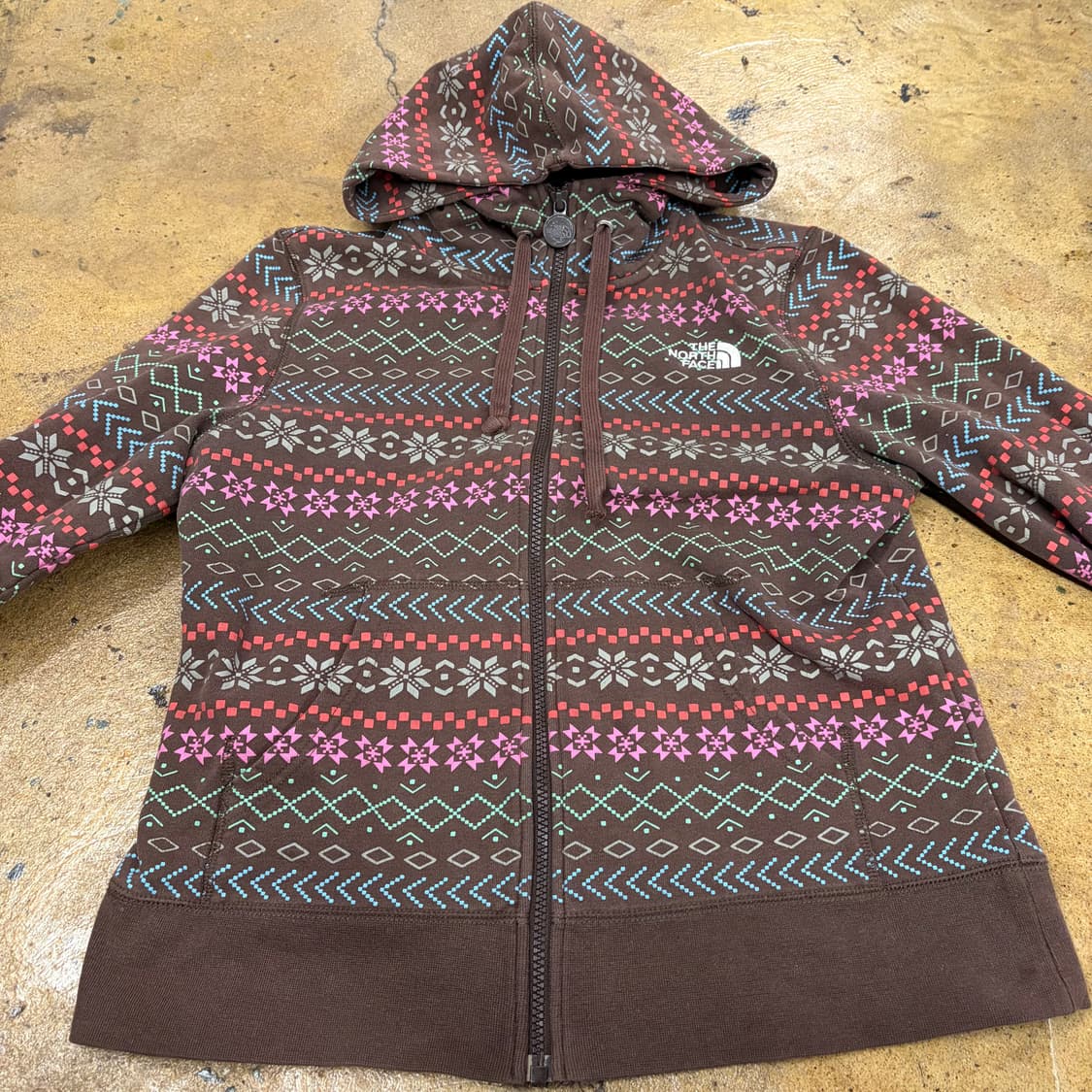 노스페이스 모리 빈티지 브라운 패턴 후드집업 상품이미지3