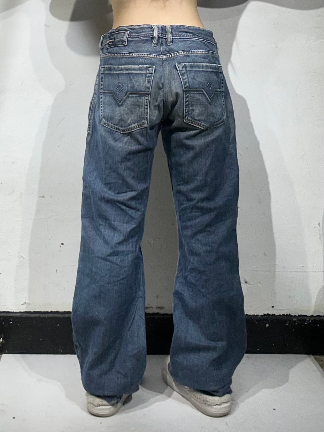 디젤 중청 부츠컷 데님 플레어진 청바지 와이드 팬츠 34 상품이미지3