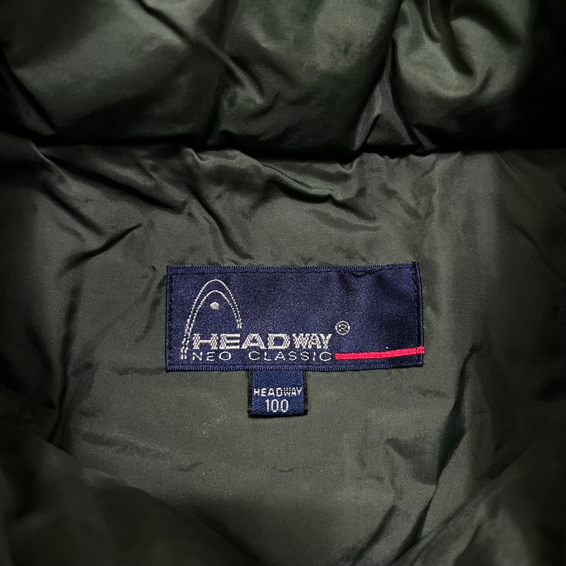 헤드 웨이 로고 스탠드넥 패딩 점퍼 [카키] L/100 상품이미지5