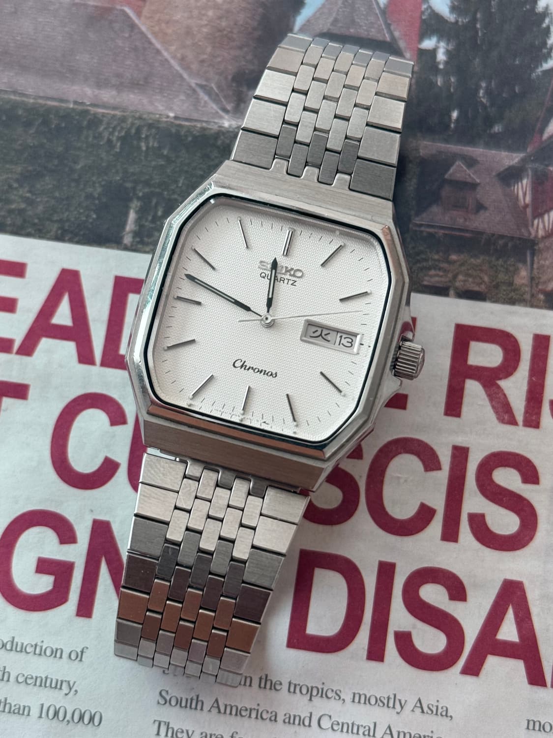 Seiko 세이코 Chronos Square Quartz Day-Date 상품이미지1
