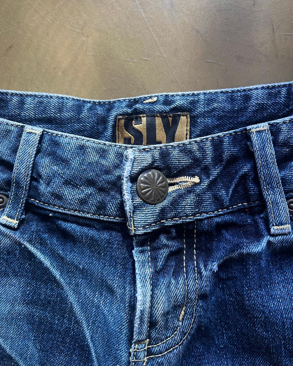 SLY スライ Vintage Washed Denim Hot Pants 상품이미지6