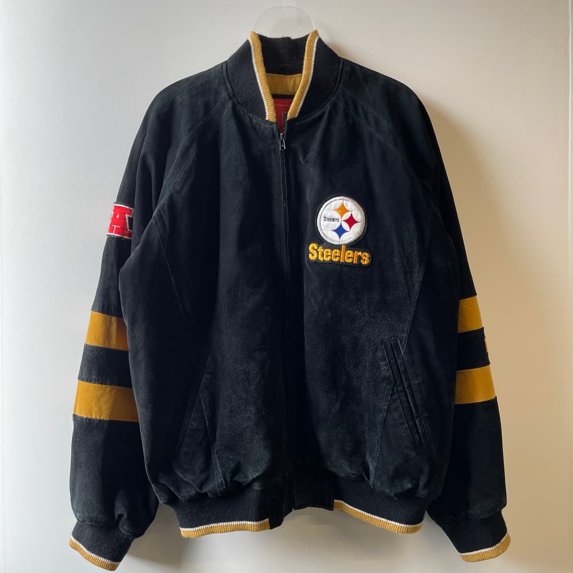 NFL 피츠버그 스틸러스 가죽 바시티 자켓 상품이미지2