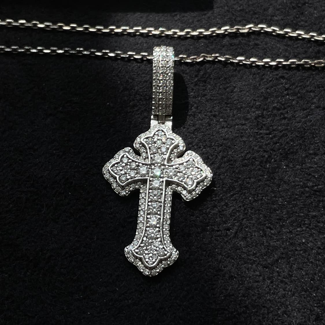 보증서o) 모이사나이트 크로스 펜던트 체인 상품이미지6