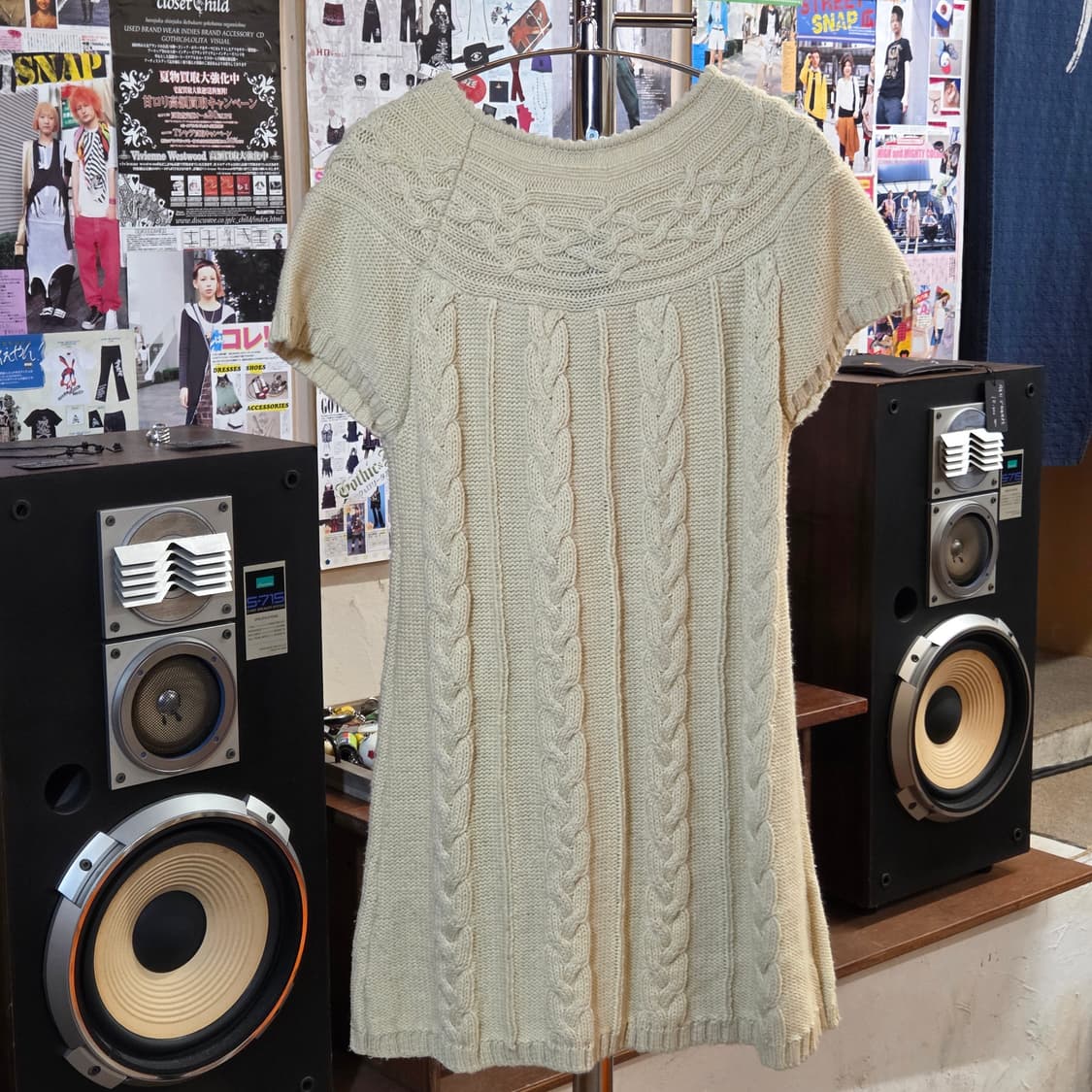 JPN 모리걸 꽤배기 반팔 니트 원피스 상품이미지5