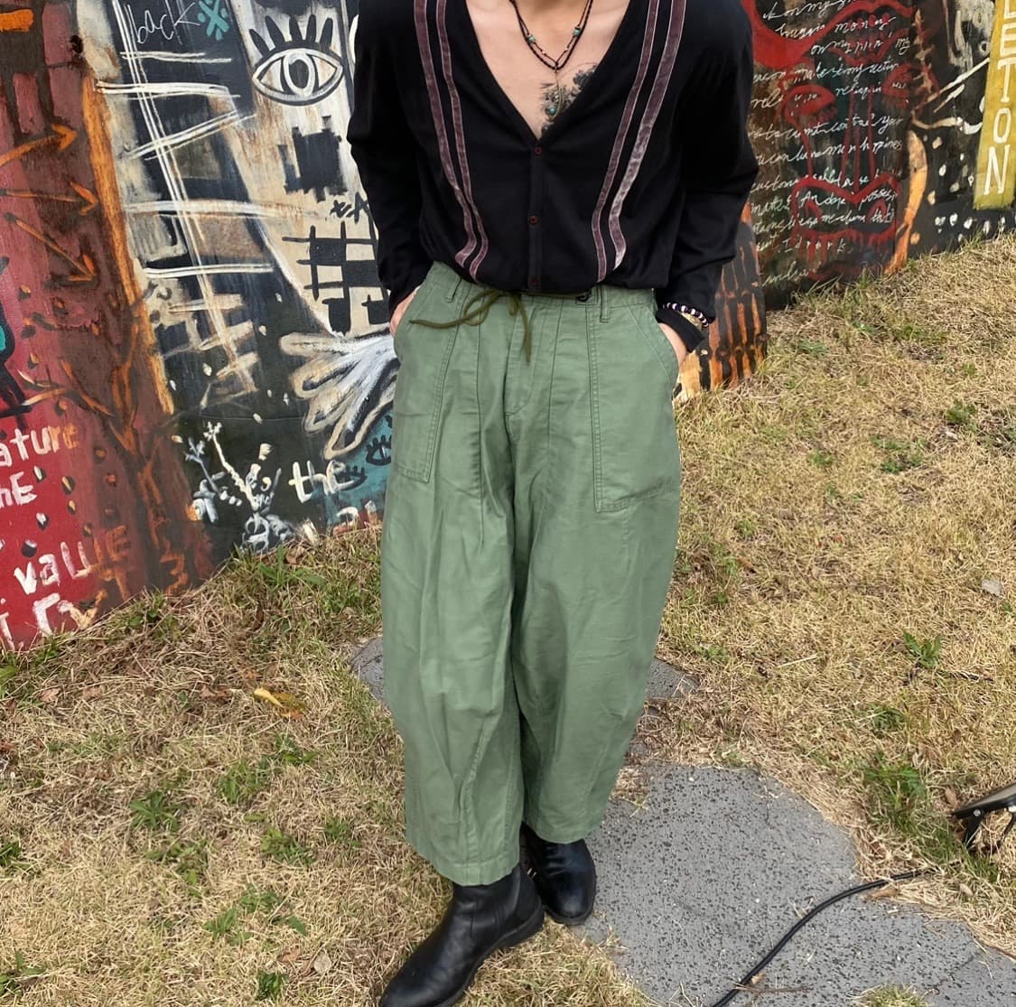 Needles HD pants Khaki 상품이미지2