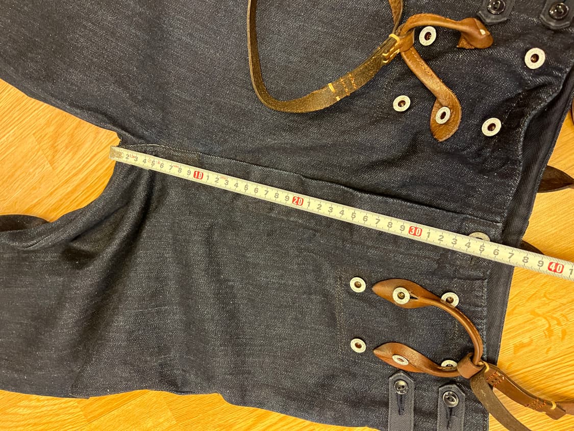 캐피탈 12 온즈 데님 7 스타 서스펜더 팬츠 인디고 상품이미지7