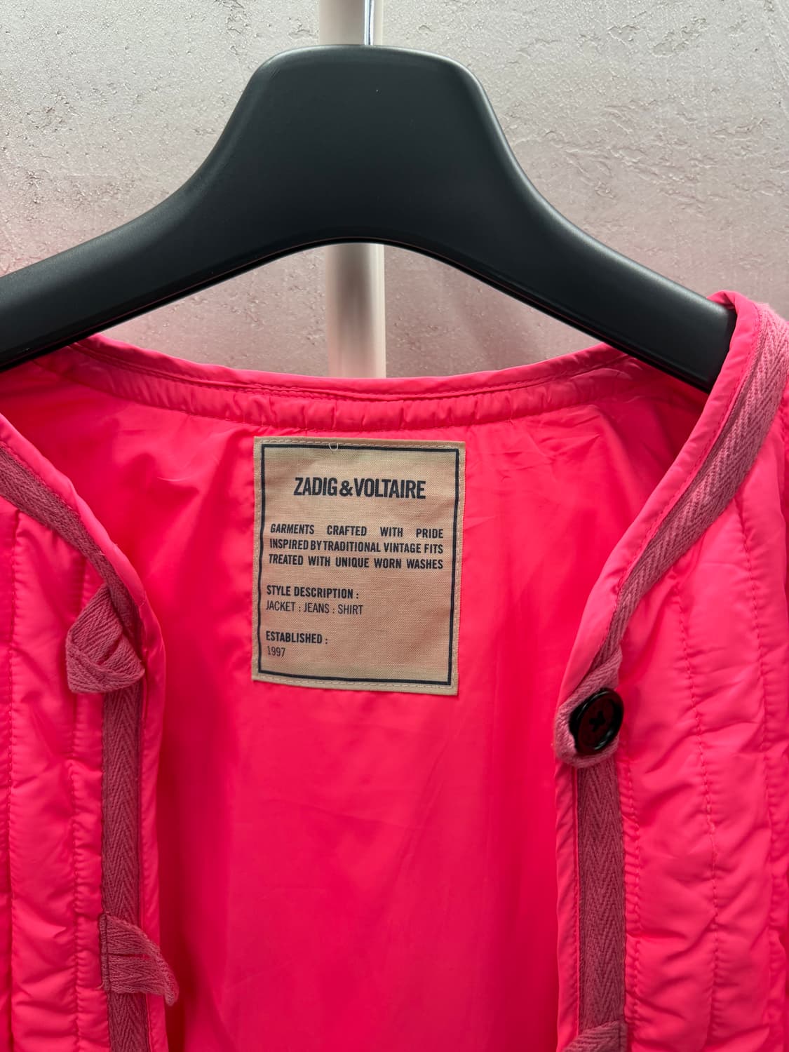 자딕앤볼테르 퀼팅 자켓 핑크 S 상품이미지4