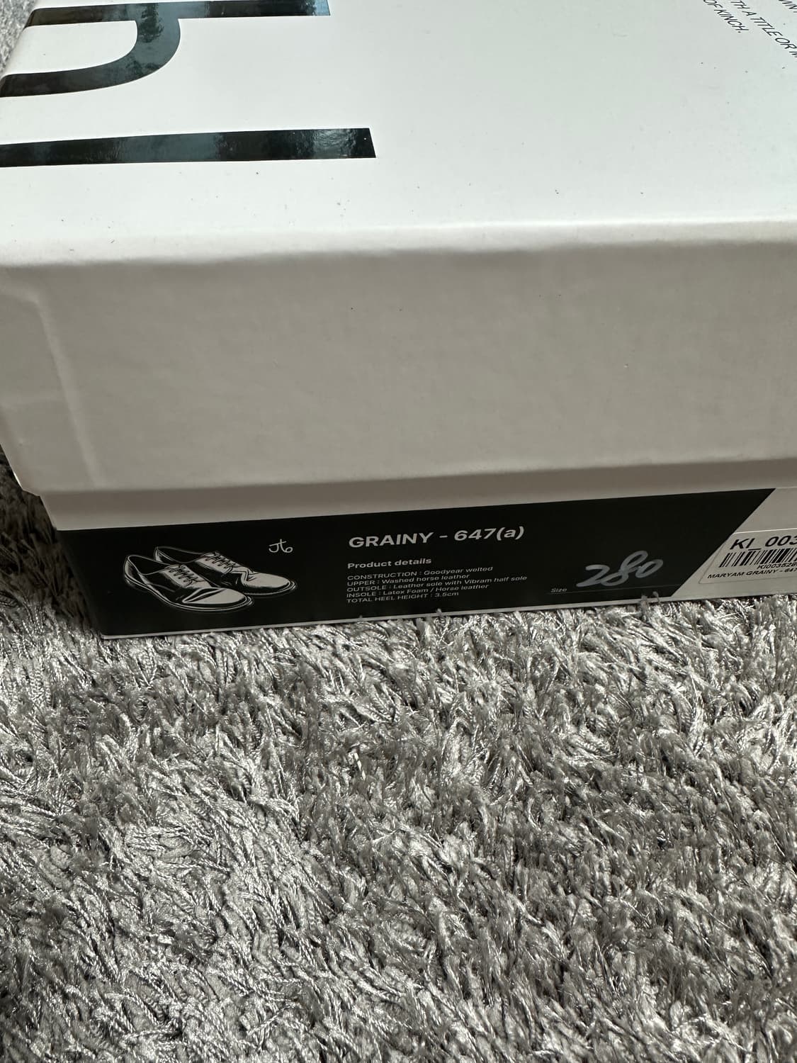 킨치 647 비브람 블랙 280 사이즈 새상품 상품이미지4