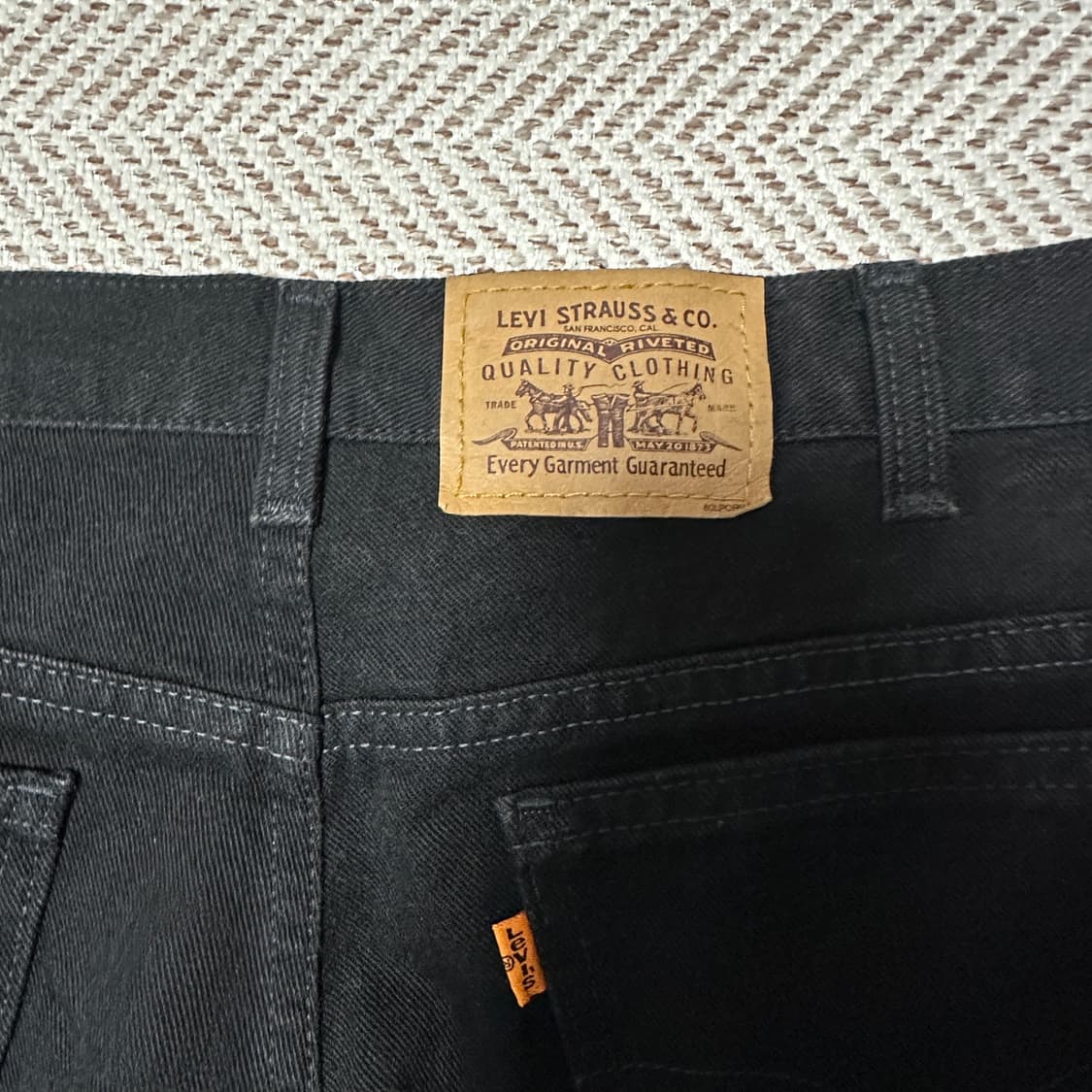 LEVI'S canada made orangetab black jeans 상품이미지3