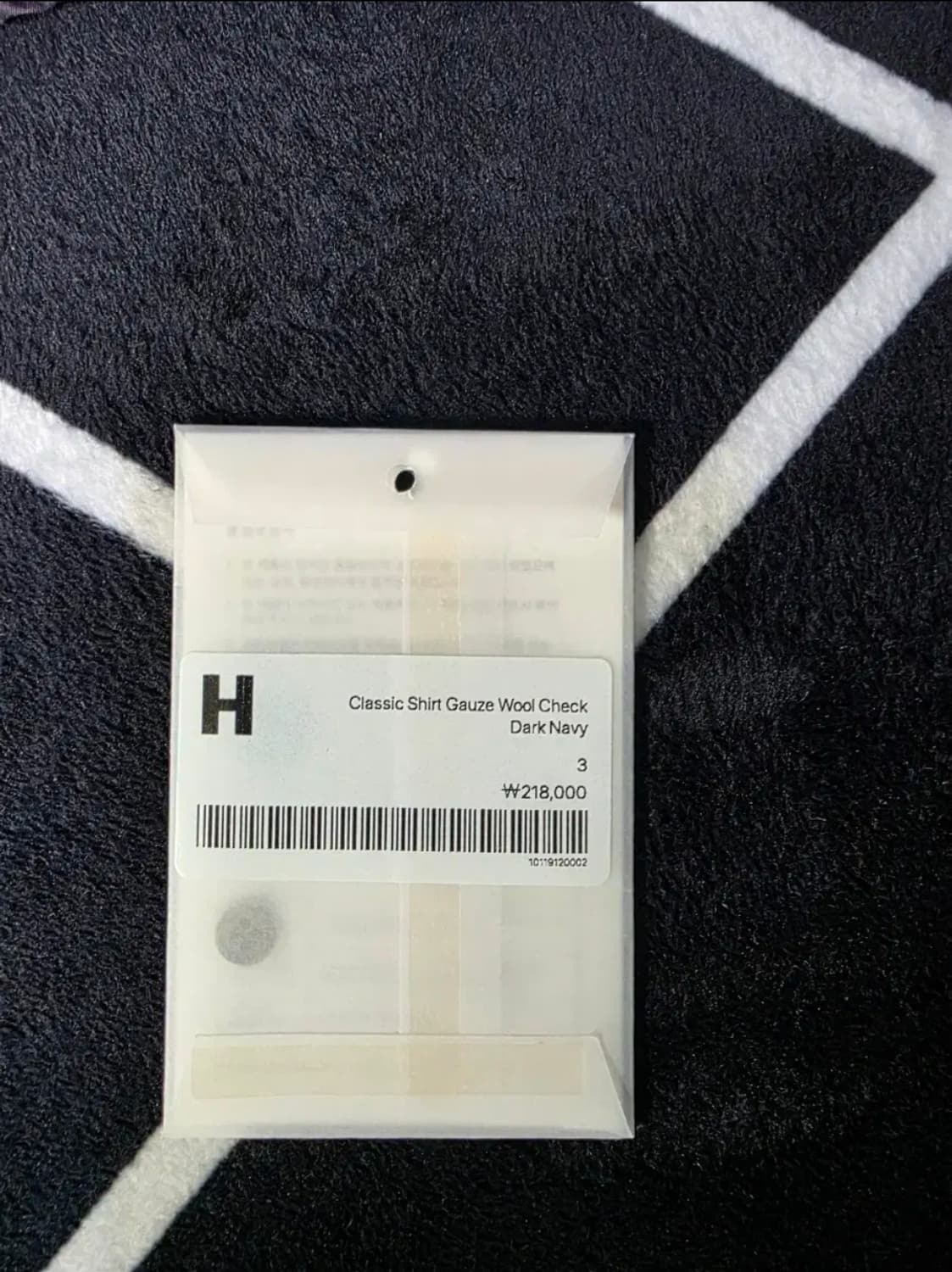 해칭룸 클래식 울 체크 셔츠 3 다크 네이비 상품이미지5