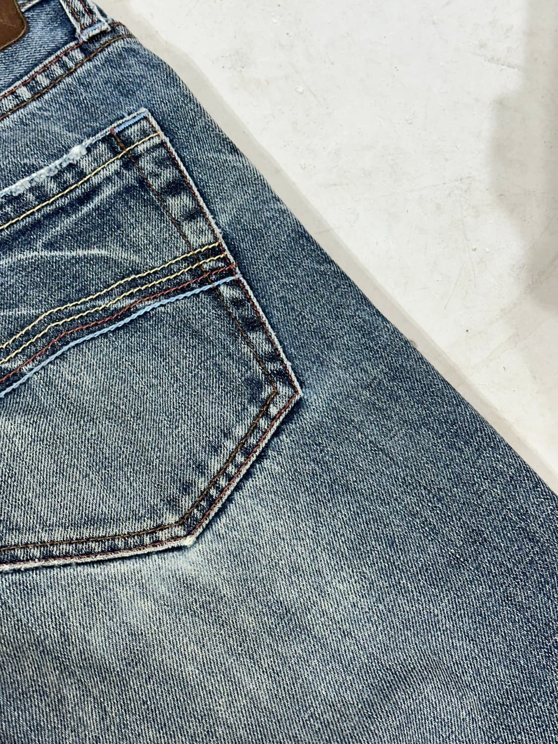 아르마니 중청 알마니 와이드 워싱 데님 팬츠 청바지  상품이미지6