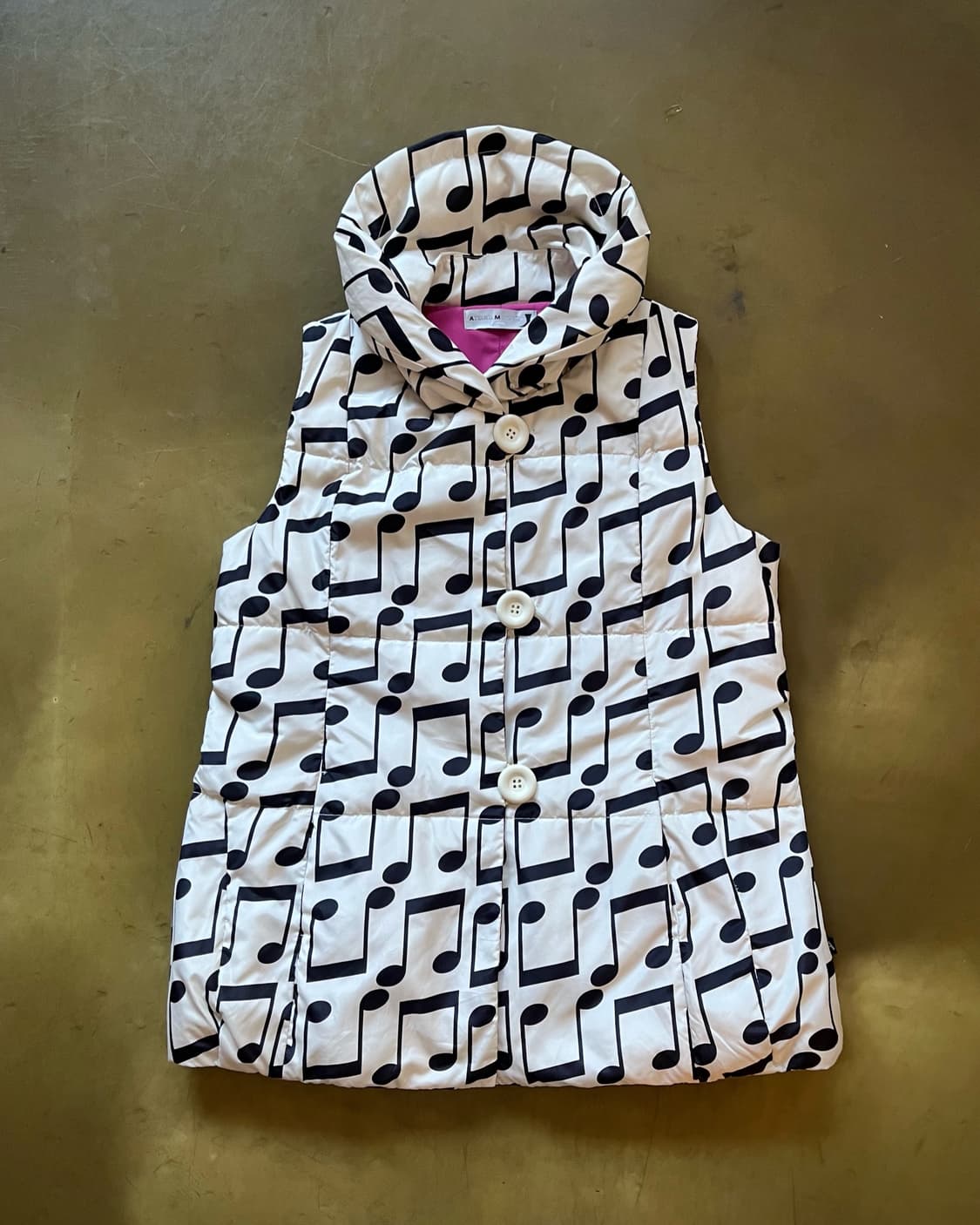 1980-90s ATSUKI ONISHI Music Print Vest 상품이미지3