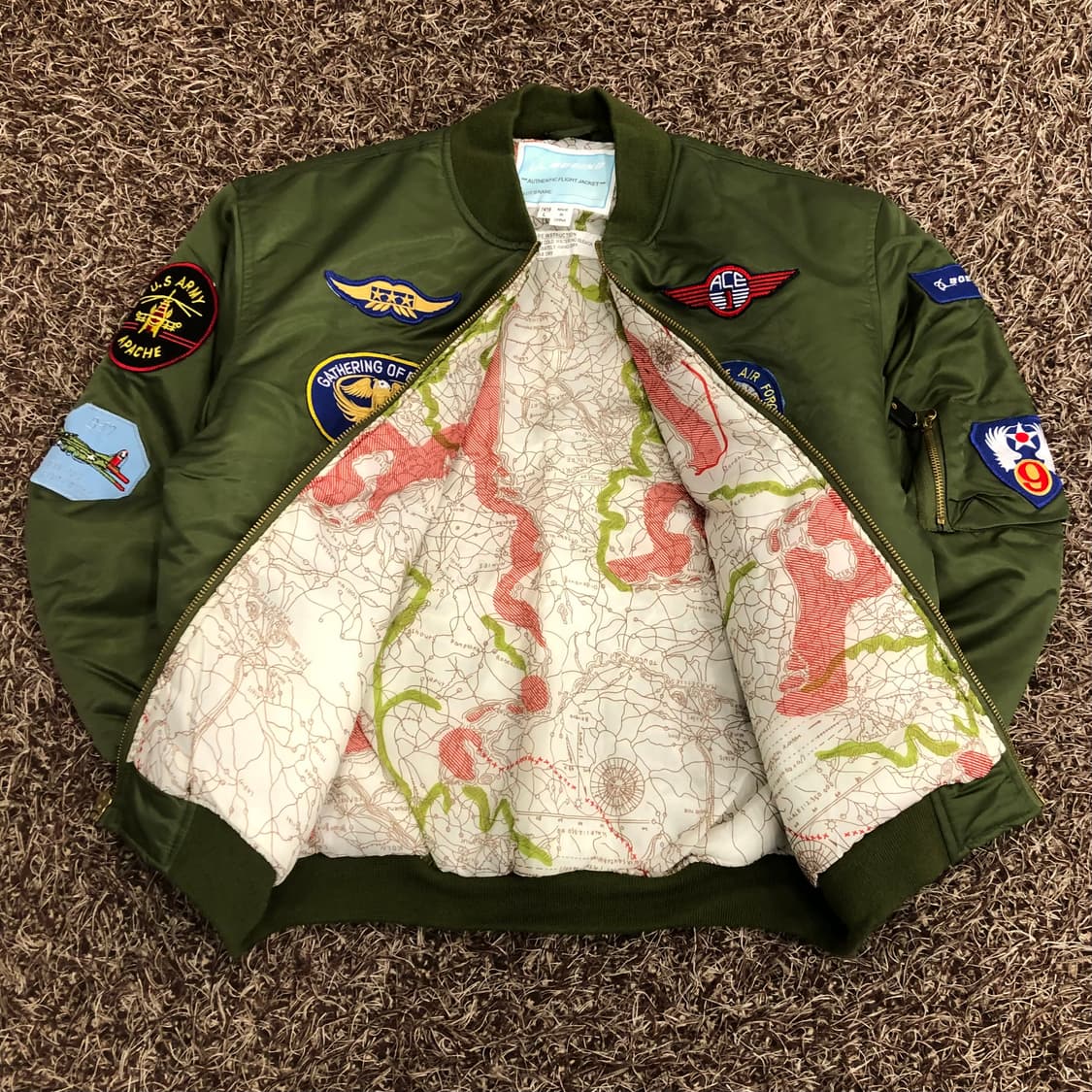 빈티지 보잉 MA-1 밀리터리 공군 패치 항공점퍼 상품이미지1