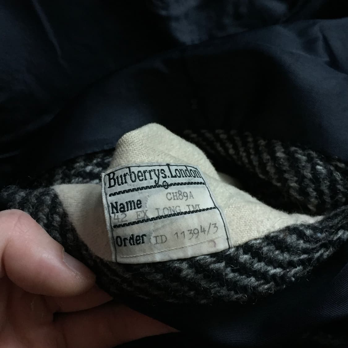 80s 버버리 트위드 발마칸 코트 상품이미지6