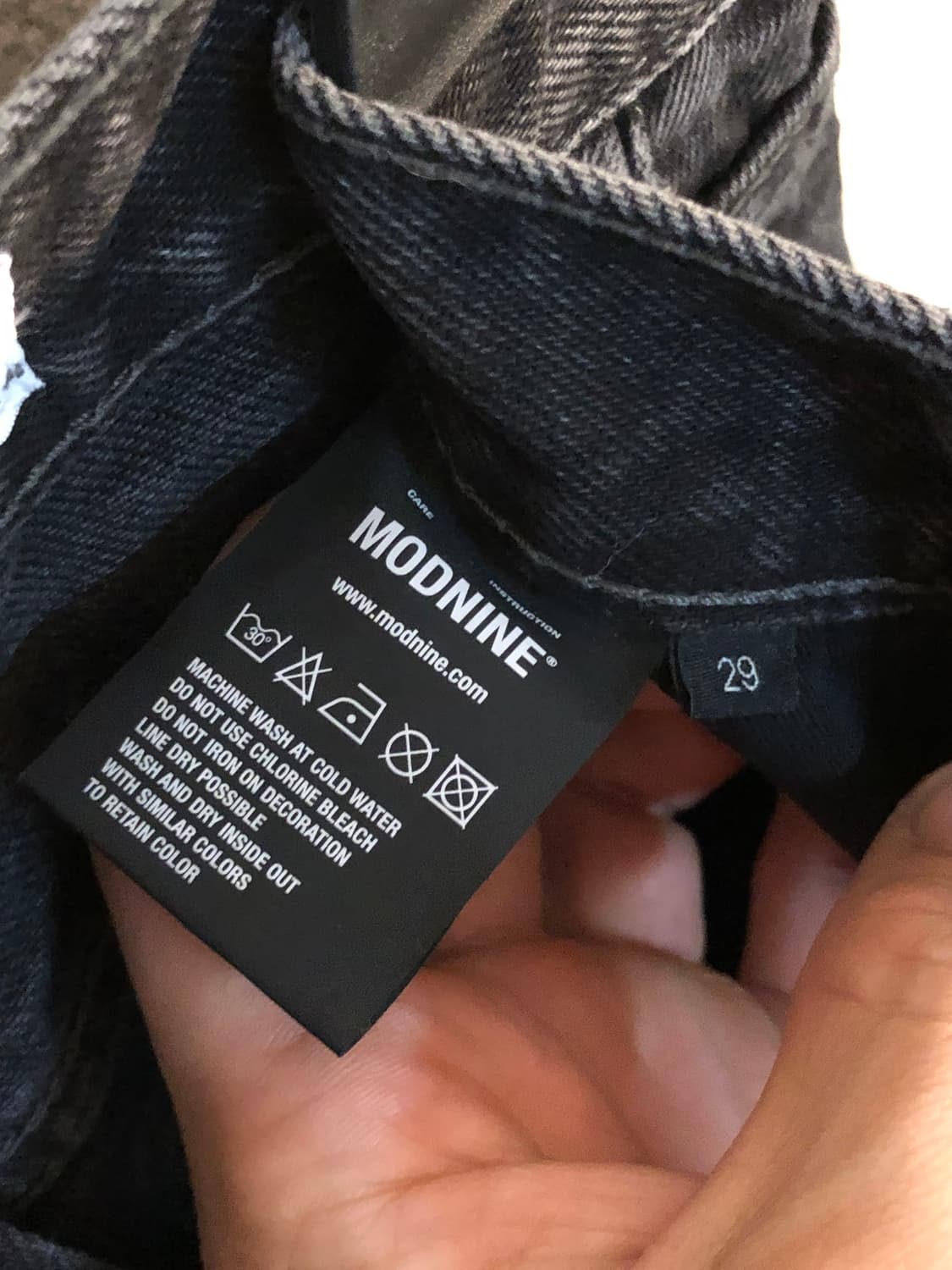 모드나인 블랙매직 MOD7s 블랙진 흑청 데님 청바지 29 상품이미지5