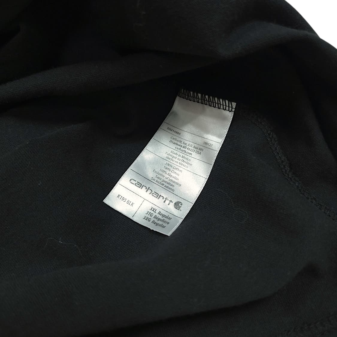 [3XL] 칼하트 블랙 오리지널 핏 (박스핏) 시그니처 로고 반팔티셔츠 상품이미지8