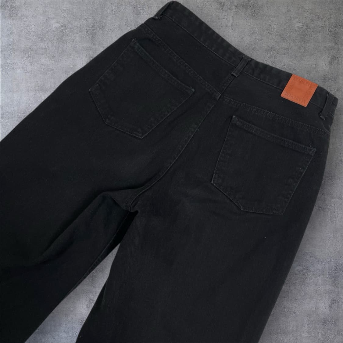 메종마레 maisonmarais 블랙 와이드 데님팬츠 블랙진 38S 상품이미지7