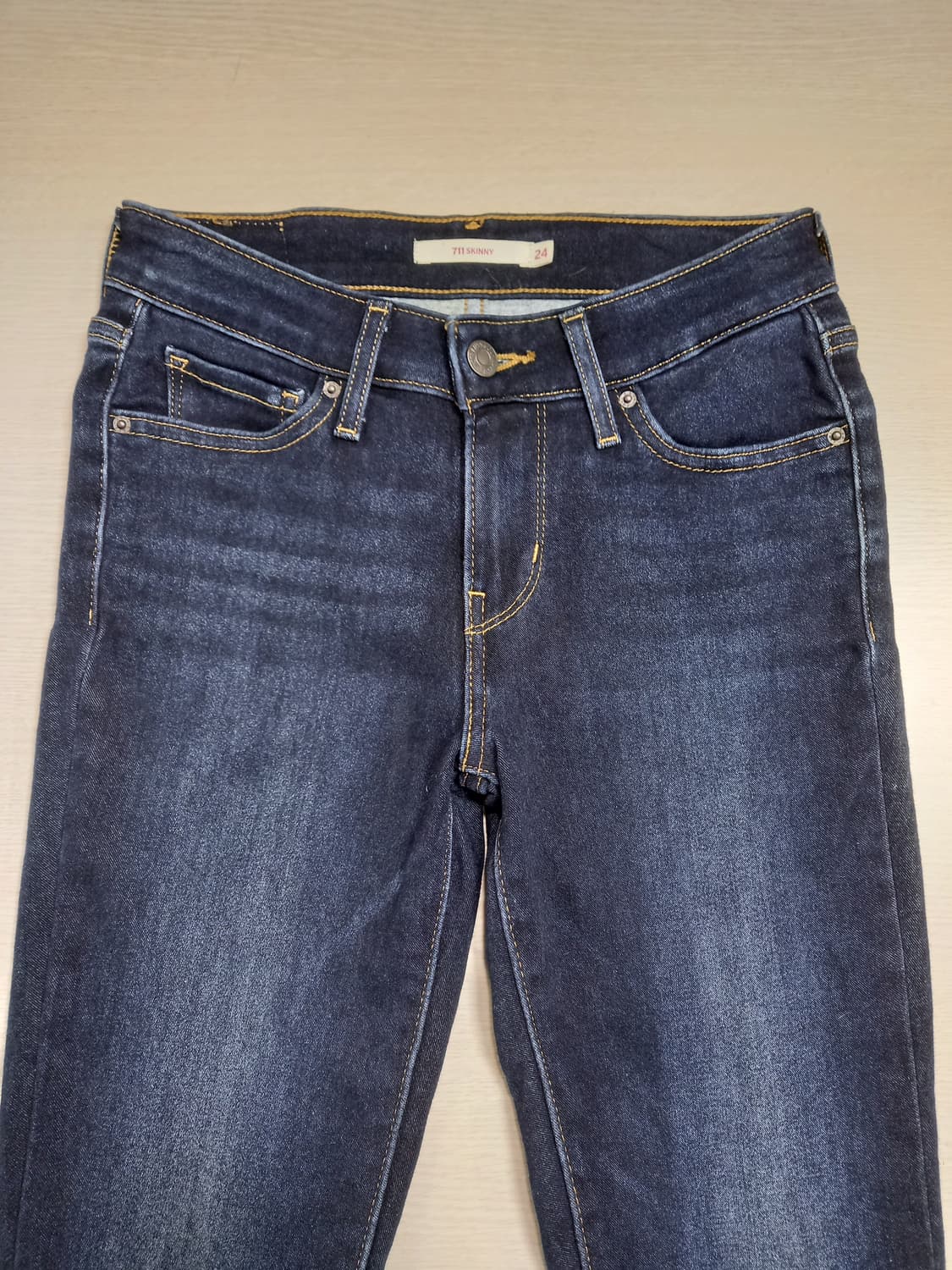 25 리바이스711 약기모 워싱 부드러운 스판스키니 진청 25-299 상품이미지3